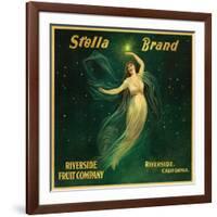 Riverside, California, Stella Brand Citrus Label-Lantern Press-Framed Art Print