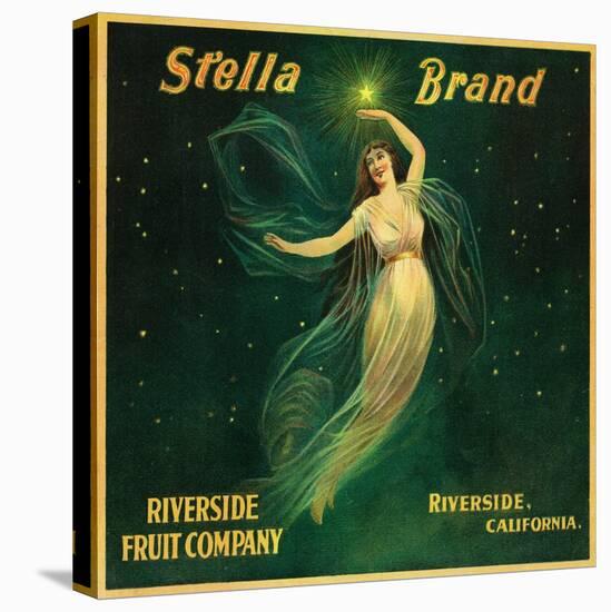 Riverside, California, Stella Brand Citrus Label-Lantern Press-Stretched Canvas