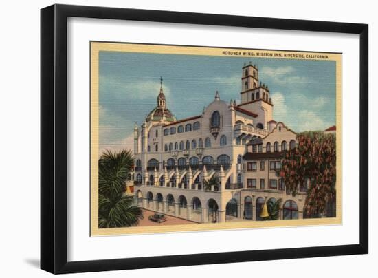 Riverside, California - View of the Rotunda Wing at the Mission Inn-Lantern Press-Framed Art Print