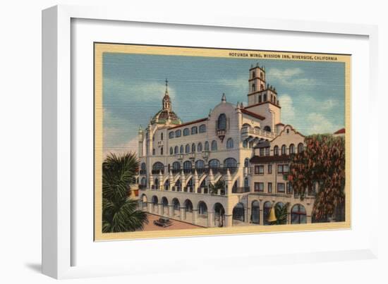 Riverside, California - View of the Rotunda Wing at the Mission Inn-Lantern Press-Framed Art Print