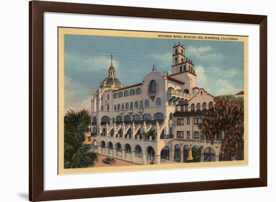 Riverside, California - View of the Rotunda Wing at the Mission Inn-Lantern Press-Framed Premium Giclee Print