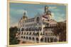 Riverside, California - View of the Rotunda Wing at the Mission Inn-Lantern Press-Mounted Art Print