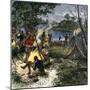 Riverside Camp of Voyageurs, or French Fur Traders-null-Mounted Giclee Print