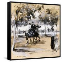 Riverside Drive-William James Glackens-Framed Stretched Canvas