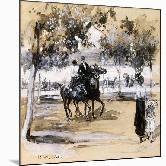 Riverside Drive-William James Glackens-Mounted Giclee Print