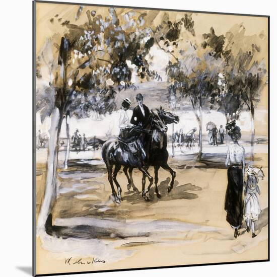 Riverside Drive-William James Glackens-Mounted Giclee Print