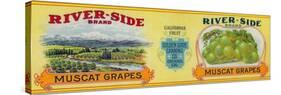 Riverside Grape Label - Ontario, CA-Lantern Press-Stretched Canvas