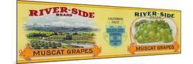 Riverside Grape Label - Ontario, CA-Lantern Press-Mounted Art Print