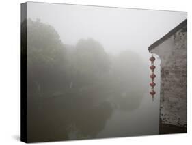 Riverside in the morning fog, Xi Tang, China-Masahiro Sato-Stretched Canvas