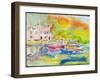 Riverside Pub with Boats-Brenda Brin Booker-Framed Giclee Print