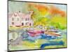 Riverside Pub with Boats-Brenda Brin Booker-Mounted Giclee Print