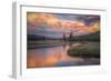 Riverside Sunset and Magical Clouds Yellowstone-Vincent James-Framed Photographic Print