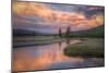 Riverside Sunset and Magical Clouds Yellowstone-Vincent James-Mounted Photographic Print