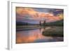 Riverside Sunset and Magical Clouds Yellowstone-Vincent James-Framed Photographic Print