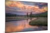 Riverside Sunset and Magical Clouds Yellowstone-Vincent James-Mounted Photographic Print