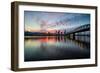 Riverside Sunset, Hawthorne Bridge, Eastbank Esplande, Portland Oregon-Vincent James-Framed Photographic Print