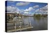 Riverside View in Winter Sunshine, Henley-On-Thames, Oxfordshire, England, United Kingdom, Europe-Peter Barritt-Stretched Canvas