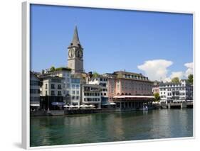 Riverside View of the Old Town, Zurich, Switzerland, Europe-Richardson Peter-Framed Photographic Print