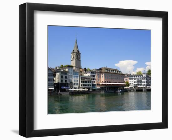 Riverside View of the Old Town, Zurich, Switzerland, Europe-Richardson Peter-Framed Photographic Print