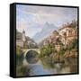 Riverside Village II-Charles Kuwasseg-Framed Stretched Canvas