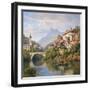 Riverside Village II-Charles Kuwasseg-Framed Art Print