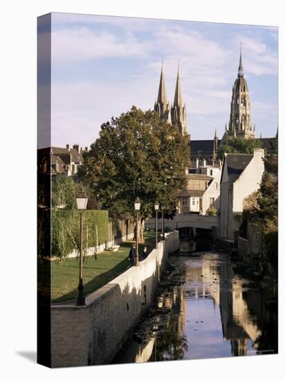 Riverside Walk, Bayeux, Basse Normandie (Normandy), France-Sheila Terry-Stretched Canvas