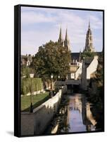 Riverside Walk, Bayeux, Basse Normandie (Normandy), France-Sheila Terry-Framed Stretched Canvas