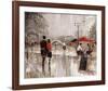 Riverwalk Charm (Couple)-Ruane Manning-Framed Art Print