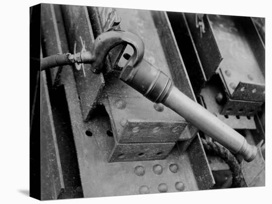 Rivet Gun known as the Cricket on Construction Site of the Manhattan Building Company-Arthur Gerlach-Stretched Canvas