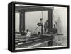 Riveters Attaching a Beam, Empire State Building, 1931 (Gelatin Silver Print)-Lewis Wickes Hine-Framed Stretched Canvas