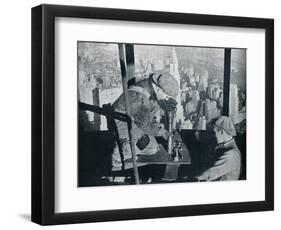 'Rivetting the last bolts on The Morning Mast of the Empire State building', c1931-Lewis Wickes Hine-Framed Photographic Print