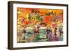 Riviera Harbour Sun-Peter Graham-Framed Giclee Print