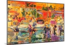 Riviera Harbour Sun-Peter Graham-Mounted Premium Giclee Print