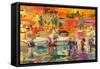 Riviera Harbour Sun-Peter Graham-Framed Stretched Canvas