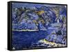 Riviera Lights-Rubaldo Merello-Framed Stretched Canvas