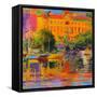 Riviera Reflections-Cannes, 2022 (Oil on Canvas)-Peter Graham-Framed Stretched Canvas