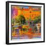 Riviera Reflections-Cannes, 2022 (Oil on Canvas)-Peter Graham-Framed Giclee Print