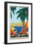 Riviera Travel Poster-null-Framed Art Print