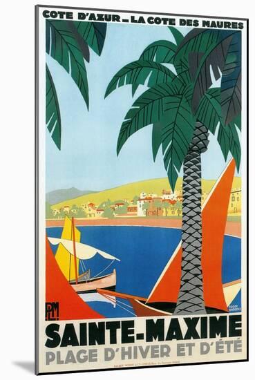 Riviera Travel Poster-null-Mounted Art Print