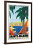 Riviera Travel Poster-null-Framed Art Print