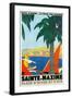 Riviera Travel Poster-null-Framed Art Print