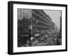 Rivington Street on New York City's Lower East Side Jewish Neighborhood in 1909-null-Framed Photo