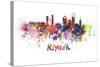 Riyadh Skyline in Watercolor-paulrommer-Stretched Canvas