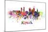 Riyadh Skyline in Watercolor-paulrommer-Mounted Art Print