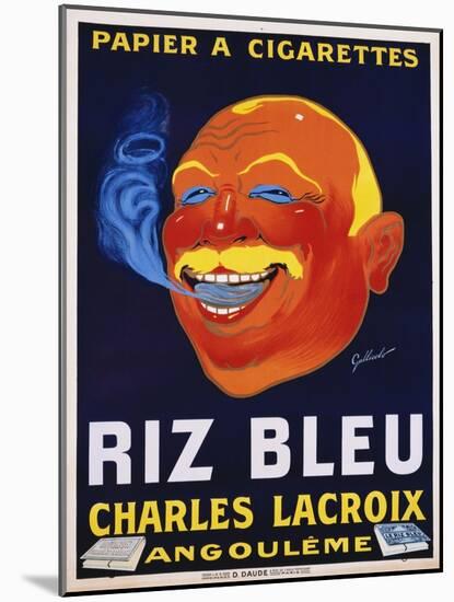 Riz Bleu - Charles Lacroix Cigarette Paper Advertisement Poster-null-Mounted Giclee Print