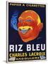 Riz Bleu - Charles Lacroix Cigarette Paper Advertisement Poster-null-Stretched Canvas