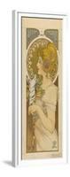 RJ 1900 Woman with a Feather-Alphonse Mucha-Framed Giclee Print