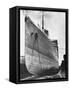 RMS Aquitania in Dry Dock-null-Framed Stretched Canvas