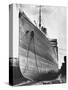 RMS Aquitania in Dry Dock-null-Stretched Canvas