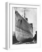 RMS Aquitania in Dry Dock-null-Framed Photographic Print